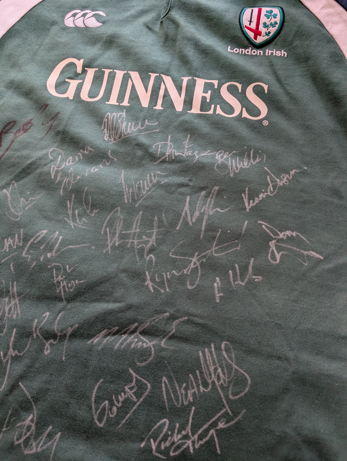 London Irish Vintage Canterbury 2004/2005 Rugby jersey 2XL - Squad Signed New with Tags