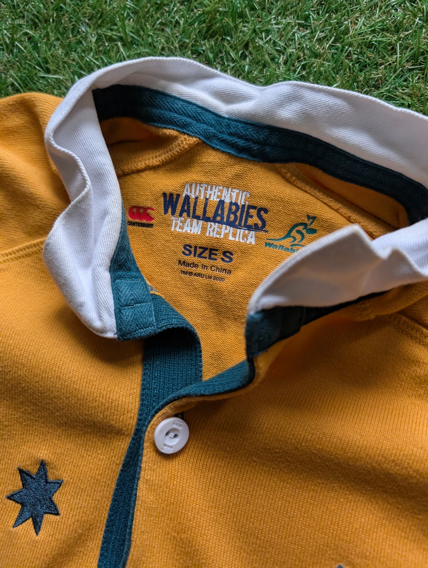 Canterbury vintage classic cotton Australia rugby jersey size Small Mens