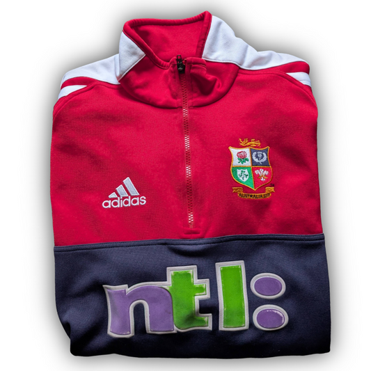 Adidas 2001 British & Irish Lions Tour quarter zip Mens 36/38 Medium/Large