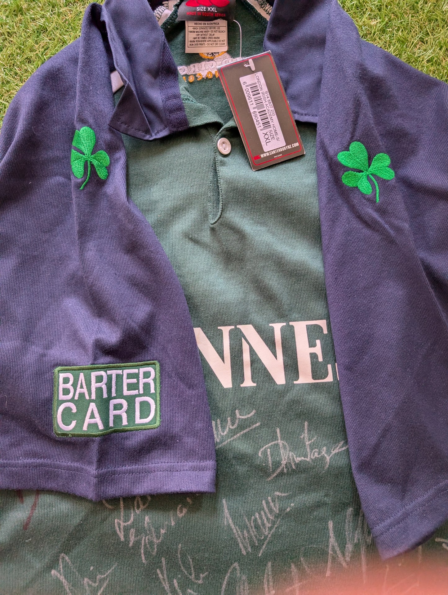 London Irish Vintage Canterbury 2004/2005 Rugby jersey 2XL - Squad Signed New with Tags