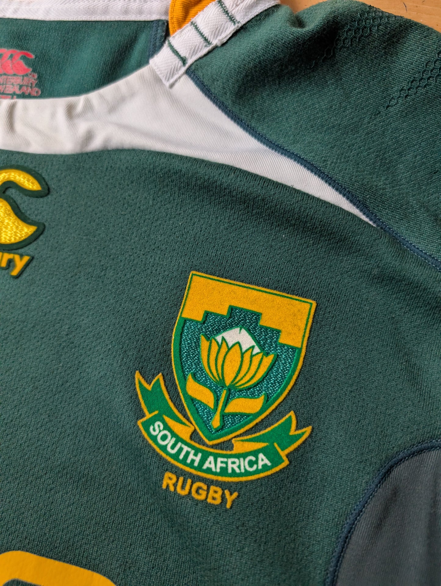 Classic Canterbury South Africa Springboks rugby jersey shirt top Large mens