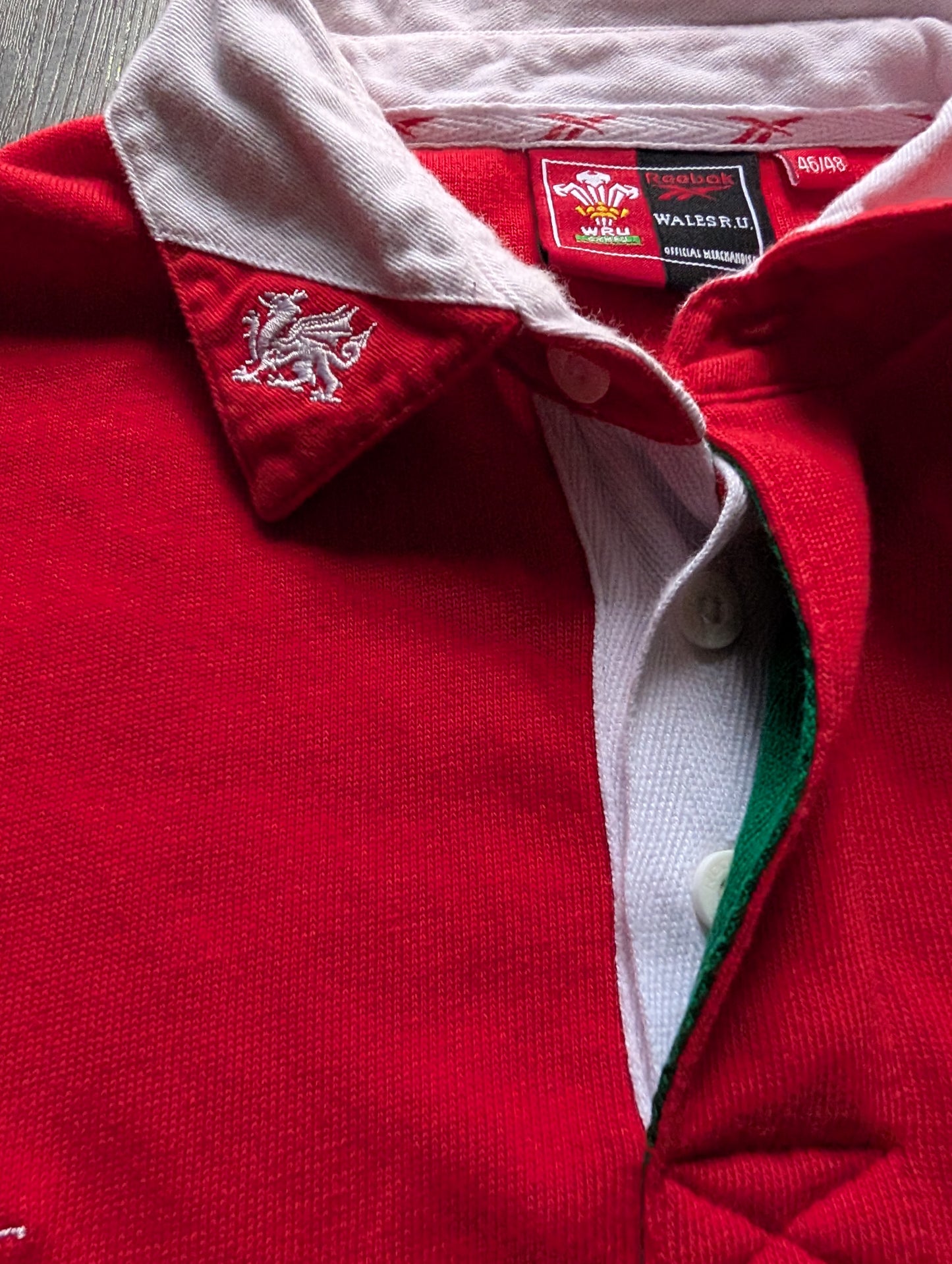 Reebok Wales 1999/2000 Mens Rugby Jersey Size 3Xl/4XL
