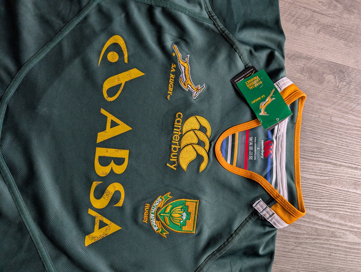 Canterbury South Africa Springboks 2011/2013 Rugby Jersey Mens Large New