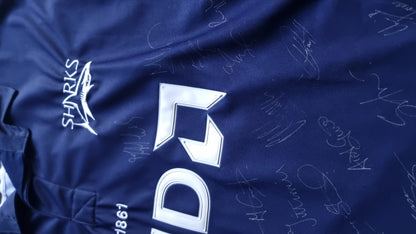 Sale Sharks Fully Signed Cotton Traders vintage Rugby jersey XL mens