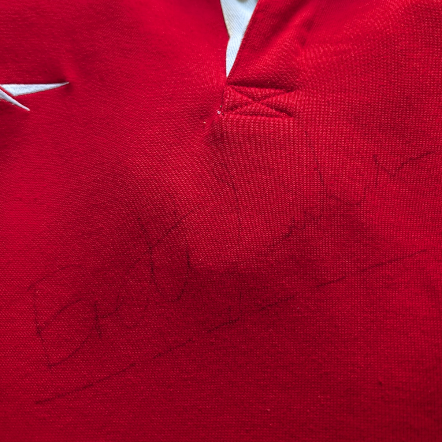 Wales Classic Reebok Rugby Jersey - Brett Sinkinson signed Number 7 XXL