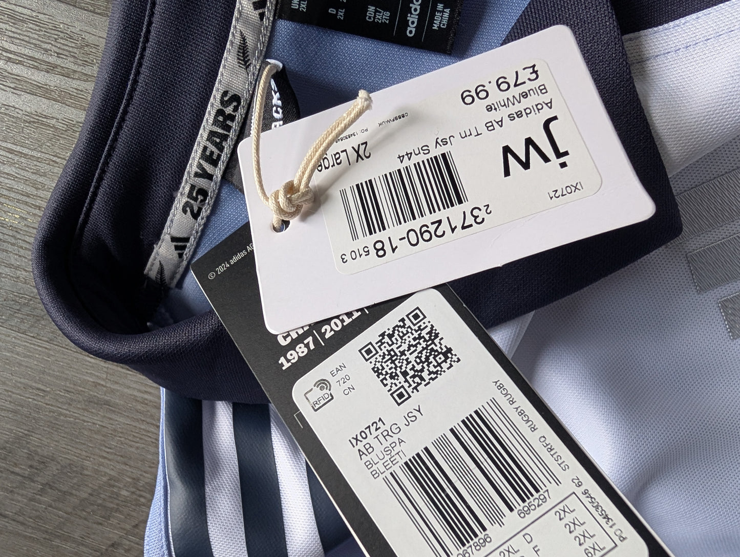 Adidas New Zealand All Blacks Rugby Jersey size 2XL New