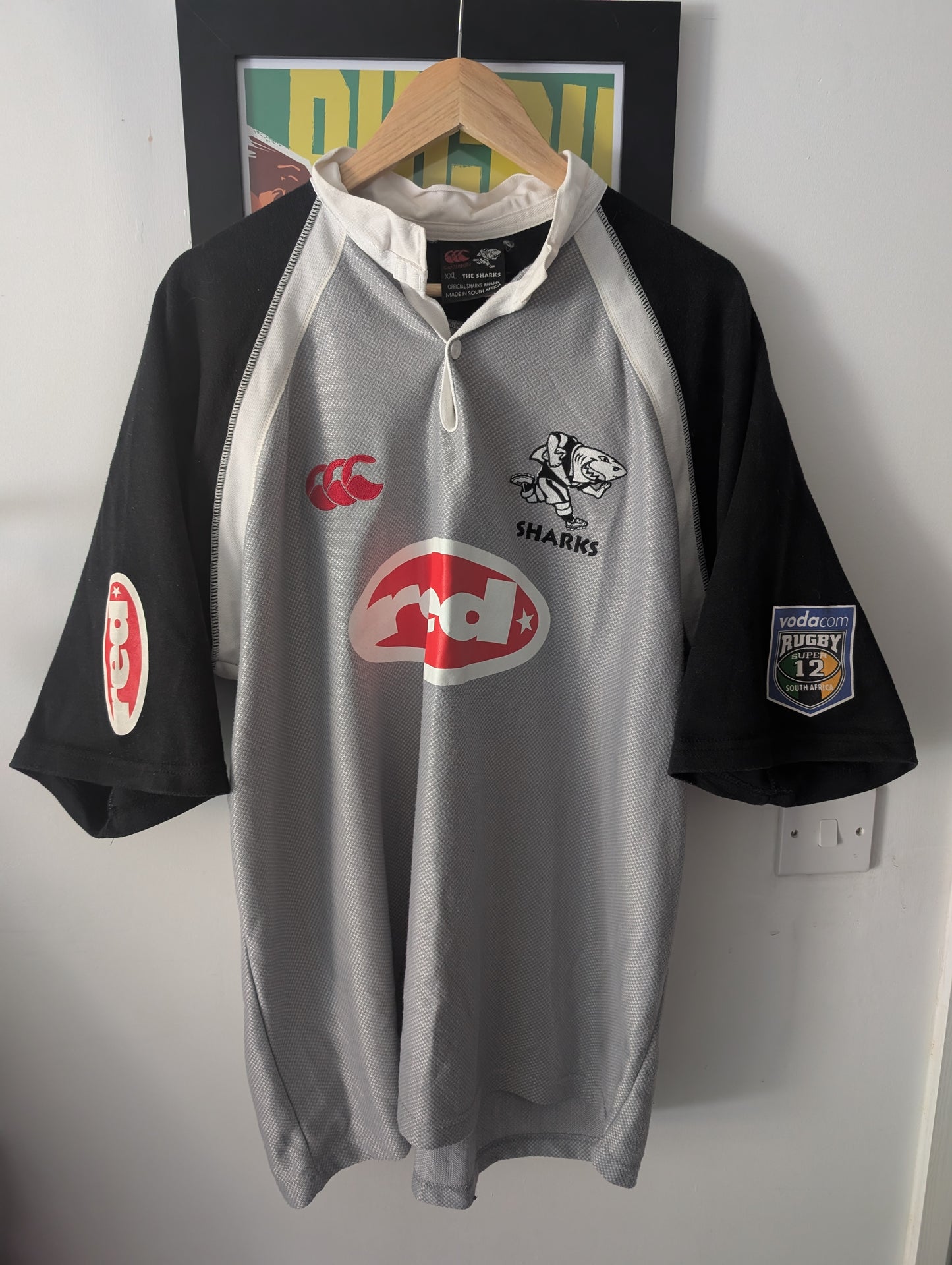 Canterbury Vintage Natal Sharks Rugby Jersey mens size XXL