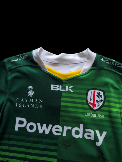 BLK London Irish Signed Rugby Jersey - Large mens