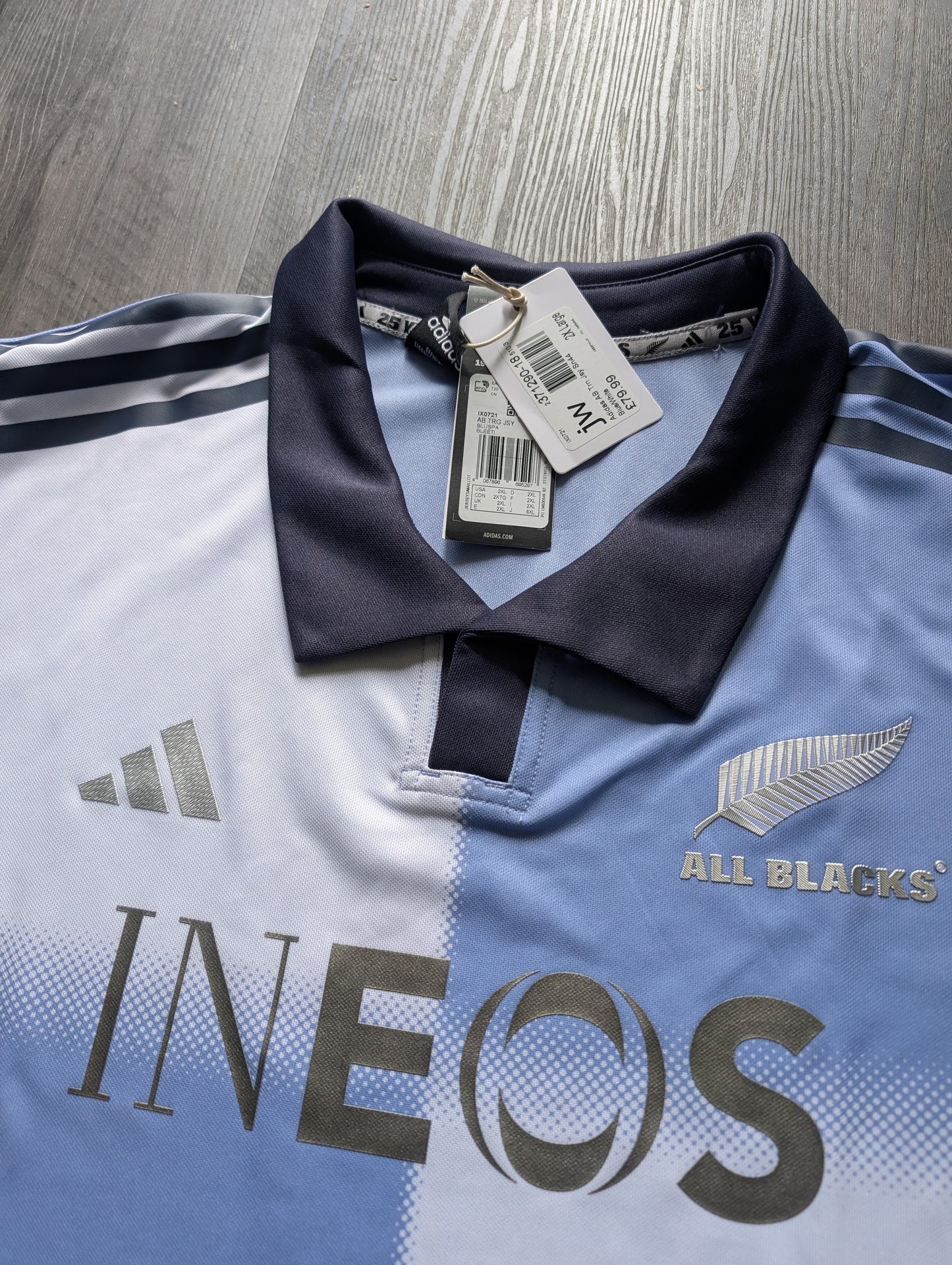 Adidas New Zealand All Blacks Rugby Jersey size 2XL New