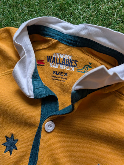 Canterbury vintage classic cotton Australia rugby jersey size Small Mens