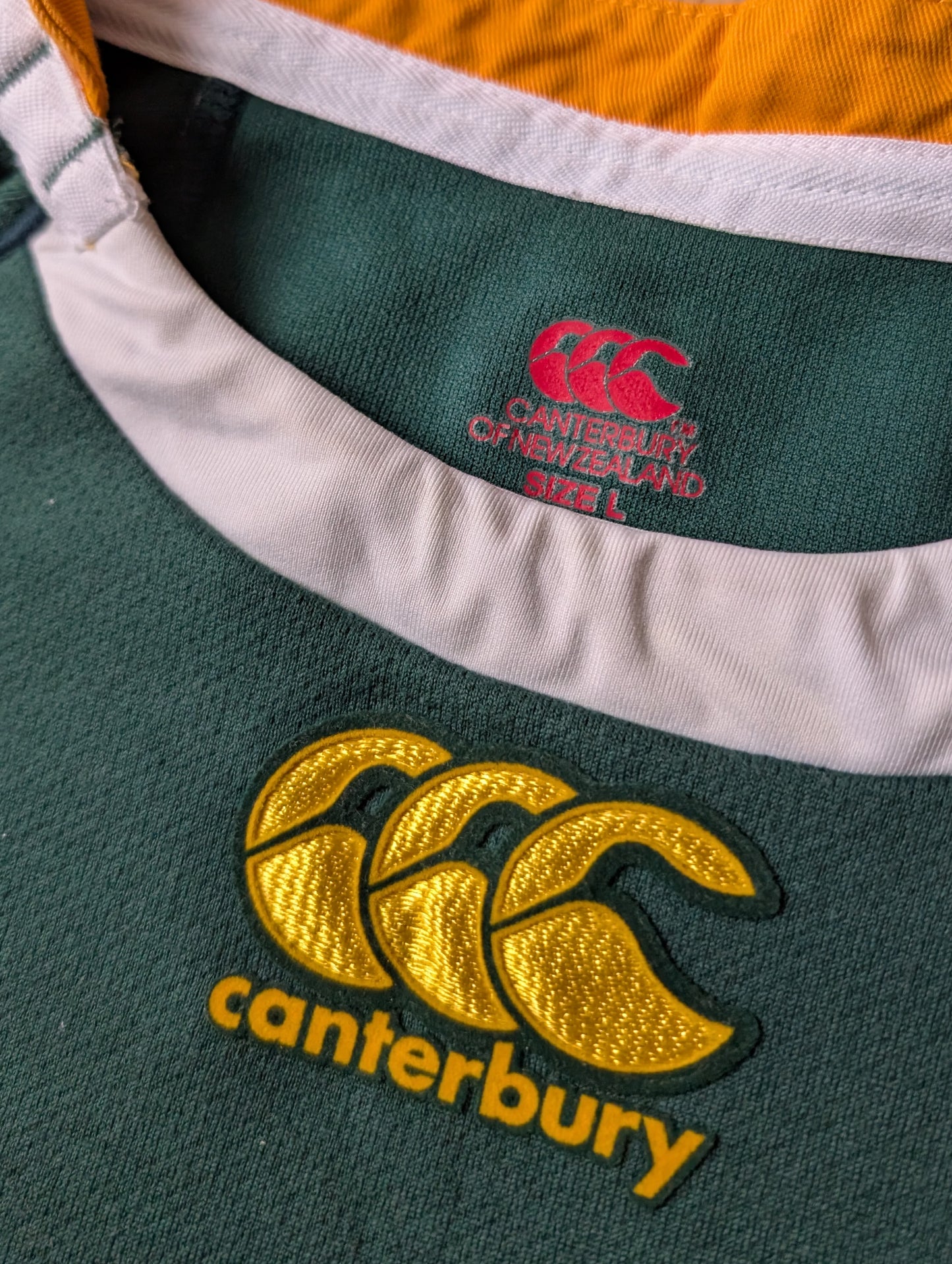 Classic Canterbury South Africa Springboks rugby jersey shirt top Large mens