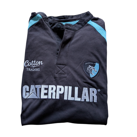 Leicester Tigers Cotton Traders Vintage Training Rugby Jersey - Mens XL