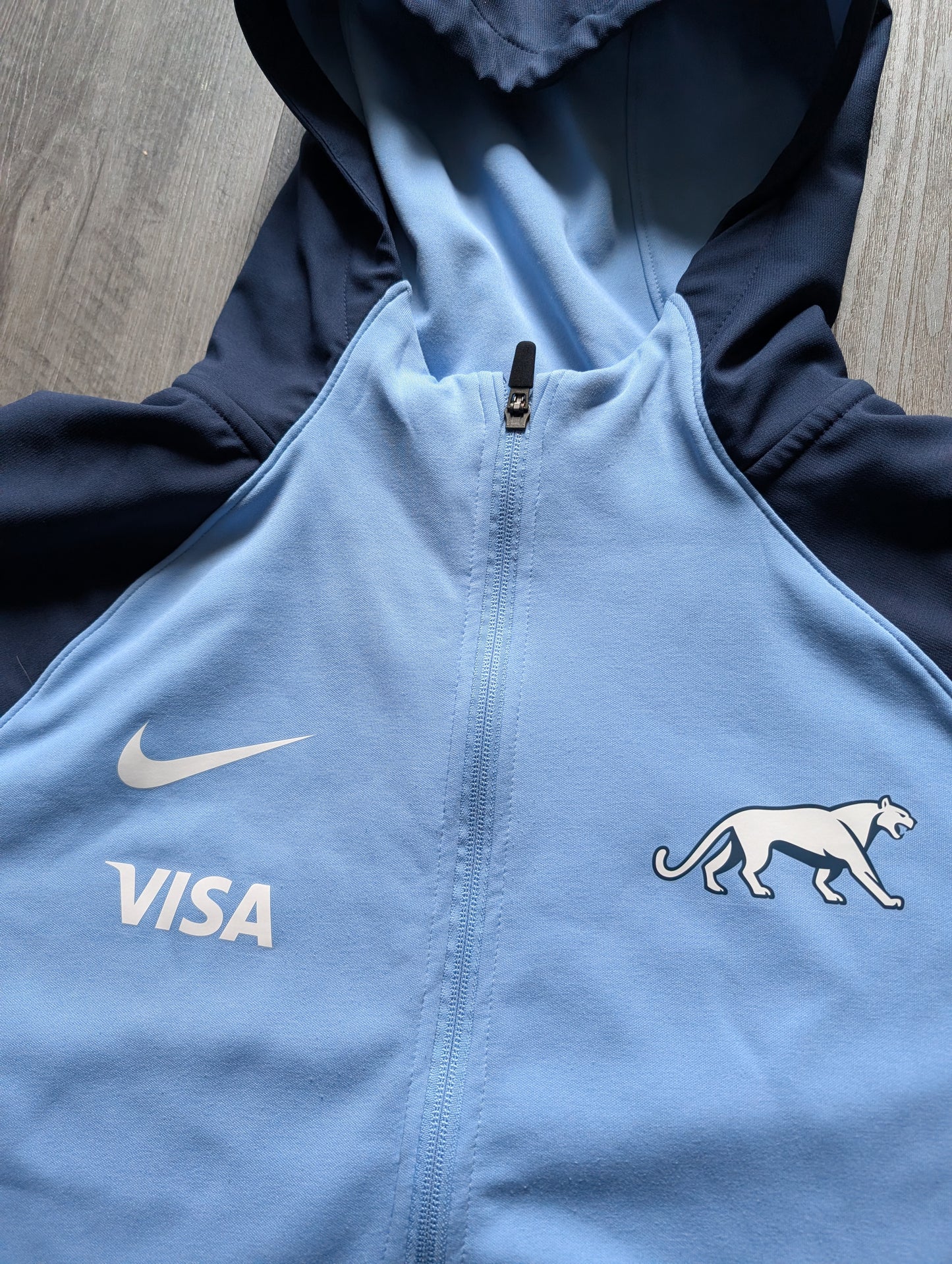 Nike Argentina Pumas Rugby Zipped Hoodie Jacket size mens 2XL