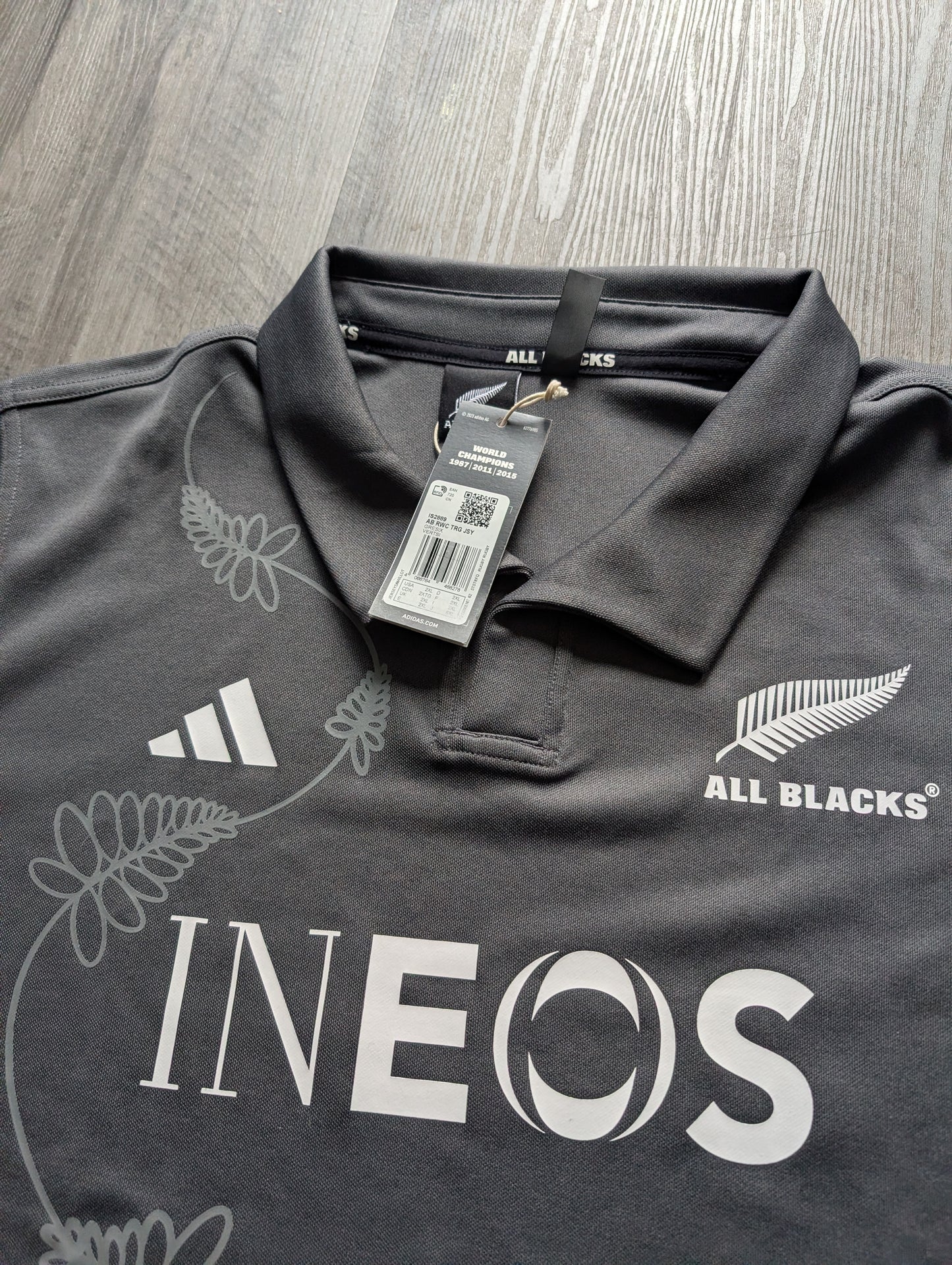 Adidas New Zealand All Blacks mens Rugby Jersey 2XL New with tags