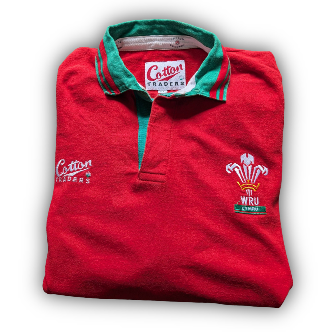 Cotton Traders Classic Wales Rugby Jersey men's size Medium