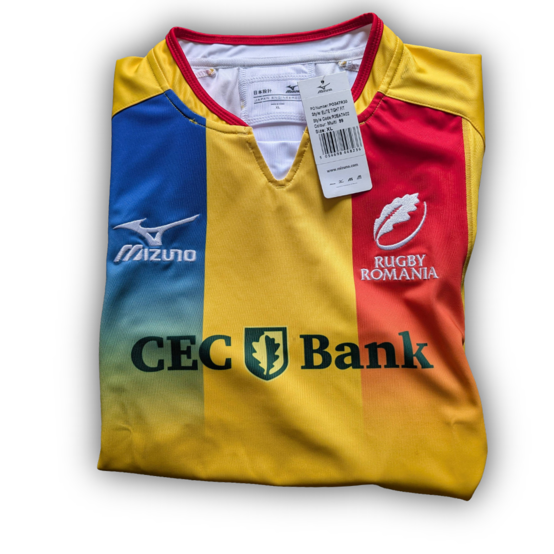 Mizuno Romania Rugby Jersey mens XL slim fit New