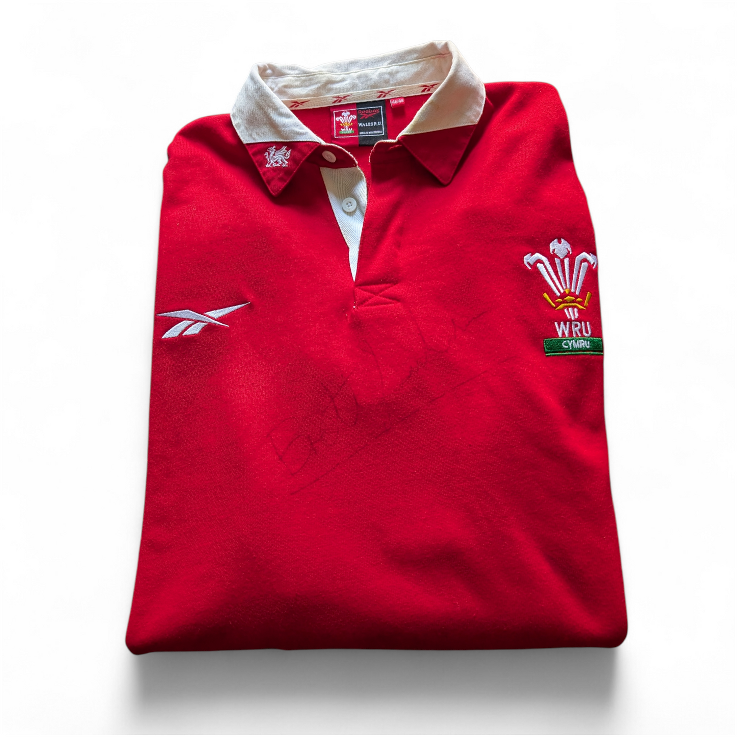 Wales Classic Reebok Rugby Jersey - Brett Sinkinson signed Number 7 XXL