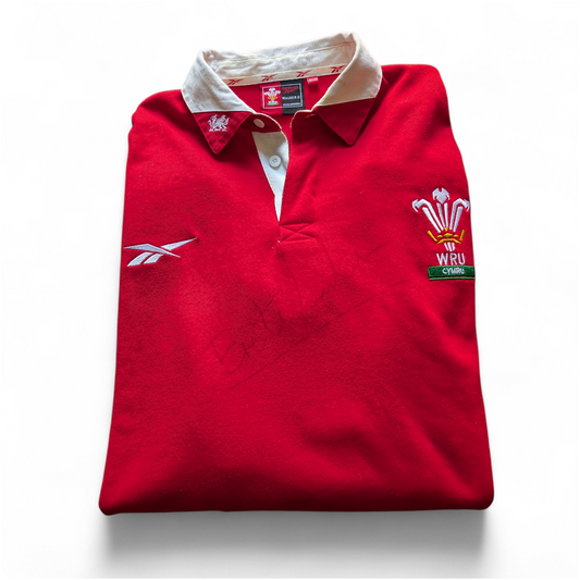Wales Classic Reebok Rugby Jersey - Brett Sinkinson signed Number 7 XXL