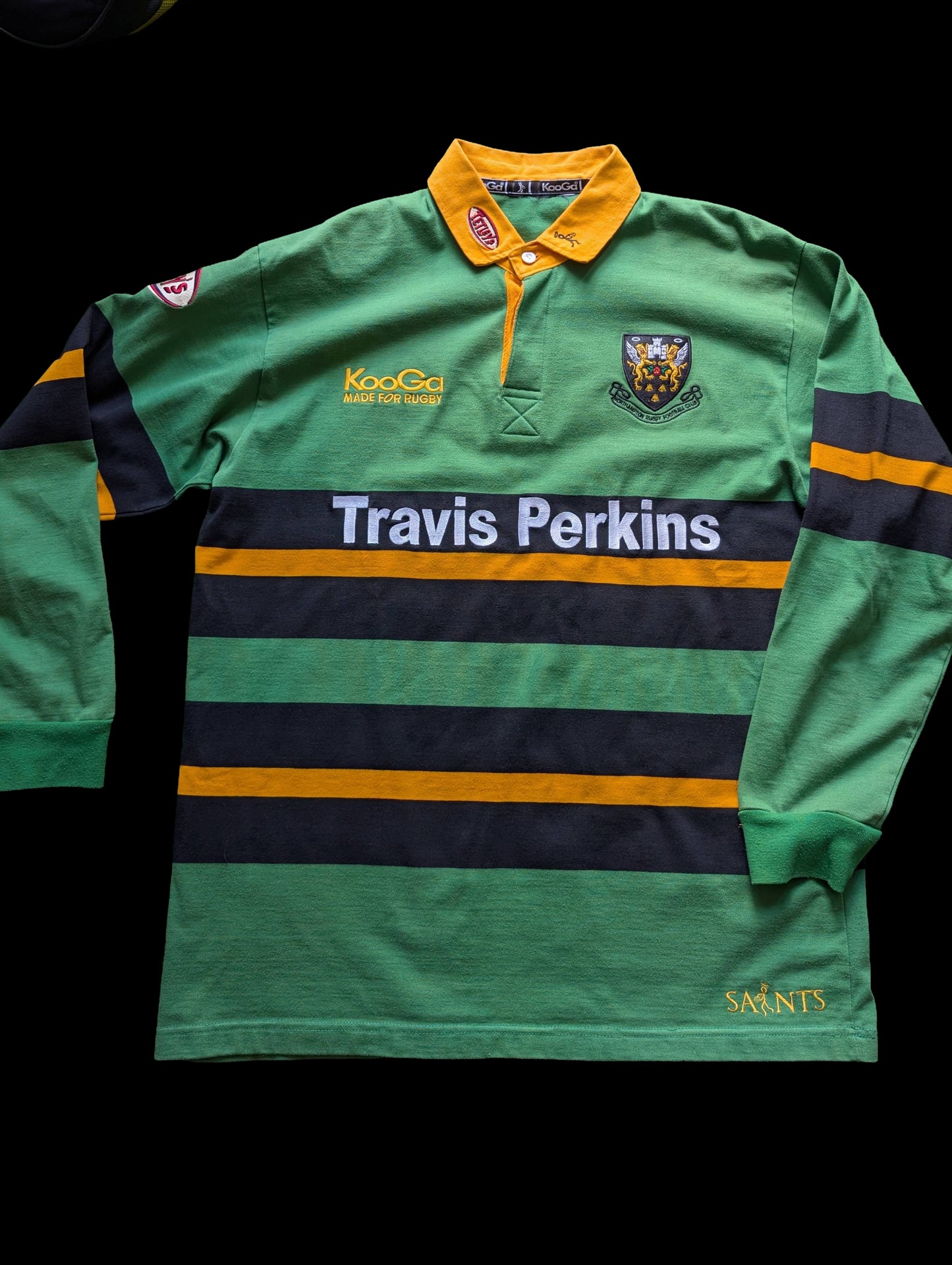 Classic Retro Northampton Saints Kooga mens rugby jersey - long sleeved XL