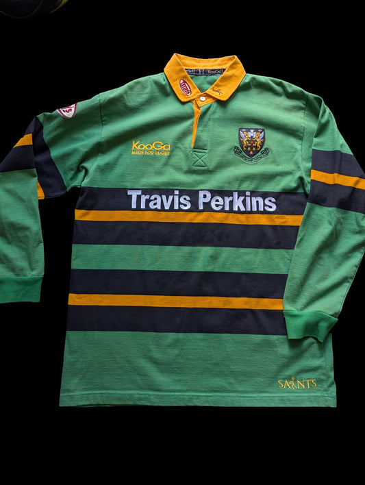 Classic Retro Northampton Saints Kooga mens rugby jersey - long sleeved XL