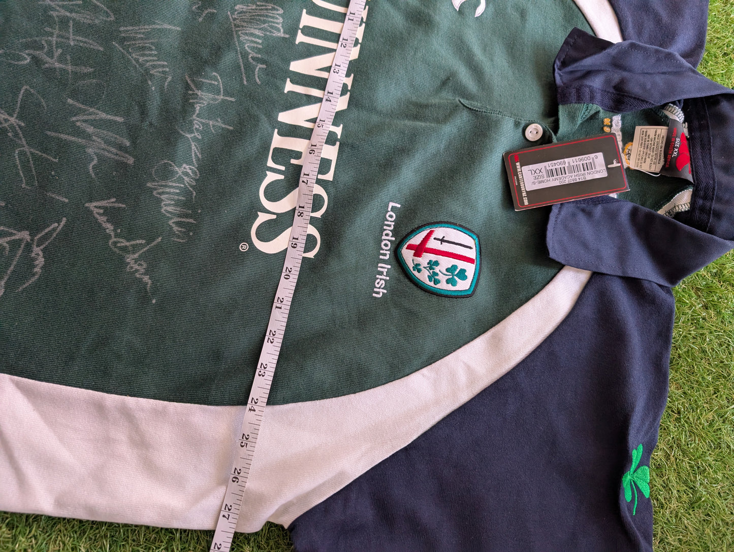 London Irish Vintage Canterbury 2004/2005 Rugby jersey 2XL - Squad Signed New with Tags
