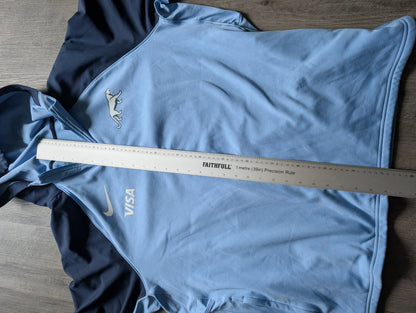 Nike Argentina Pumas Rugby Zipped Hoodie Jacket size mens 2XL