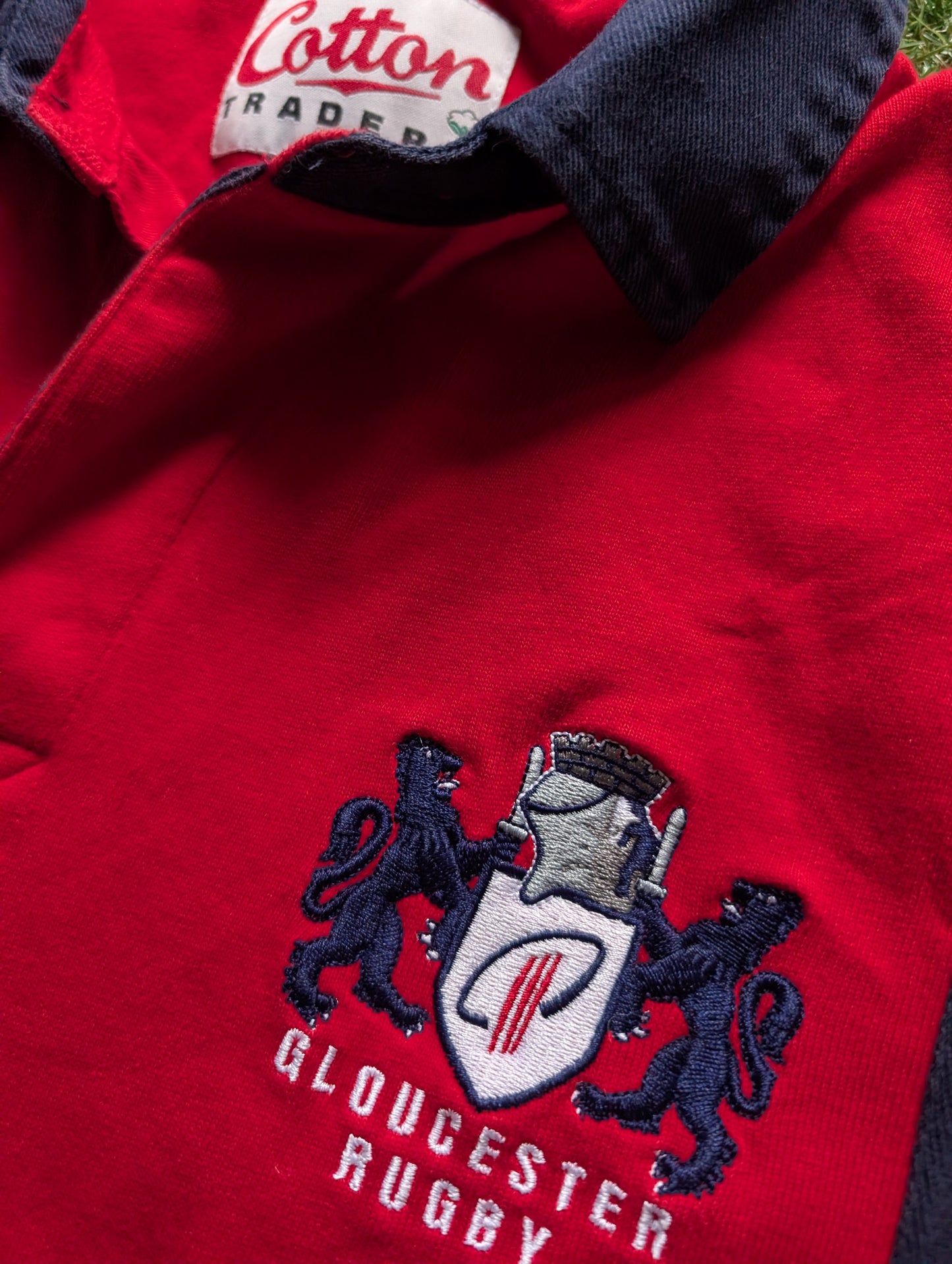 Cotton Traders Gloucester Rugby classic vintage jersey mens Large