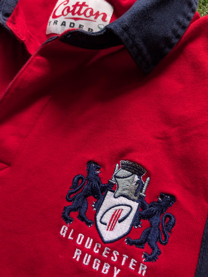 Cotton Traders Gloucester Rugby classic vintage jersey mens Large