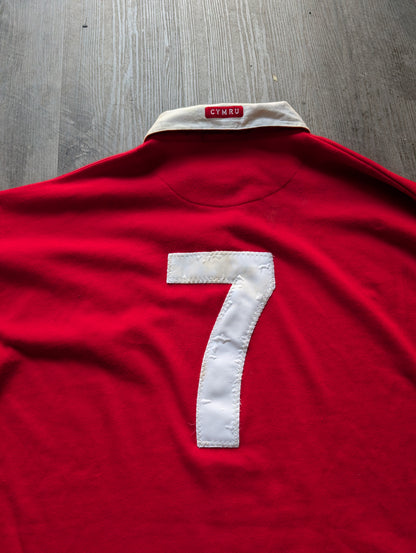 Wales Classic Reebok Rugby Jersey - Brett Sinkinson signed Number 7 XXL