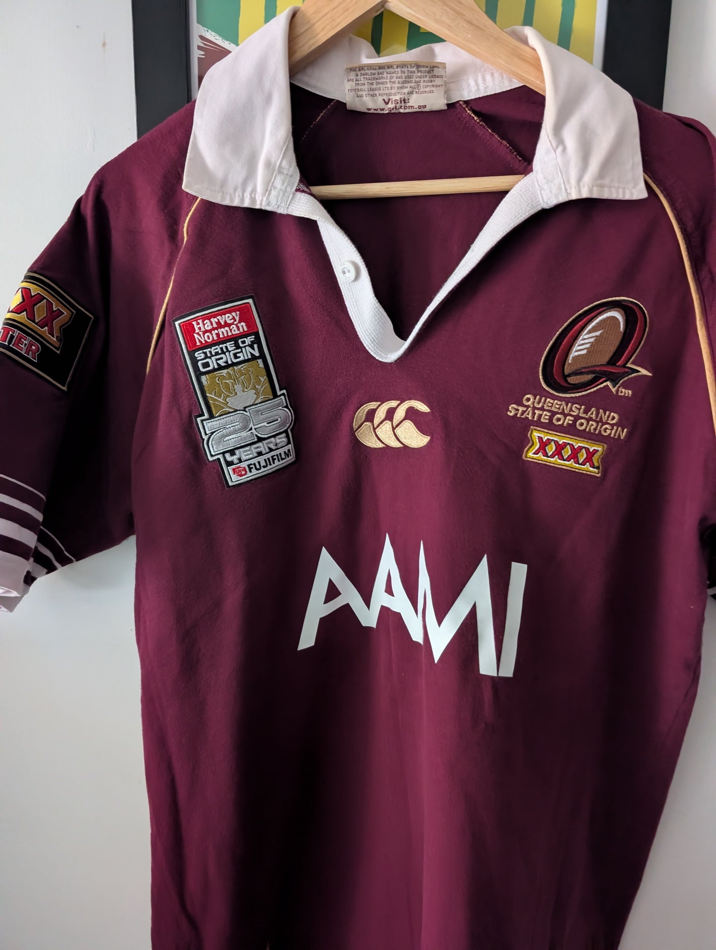 Canterbury Classic Queensland State of Origin Cotton Rugby Jersey Mens Medium XXXX
