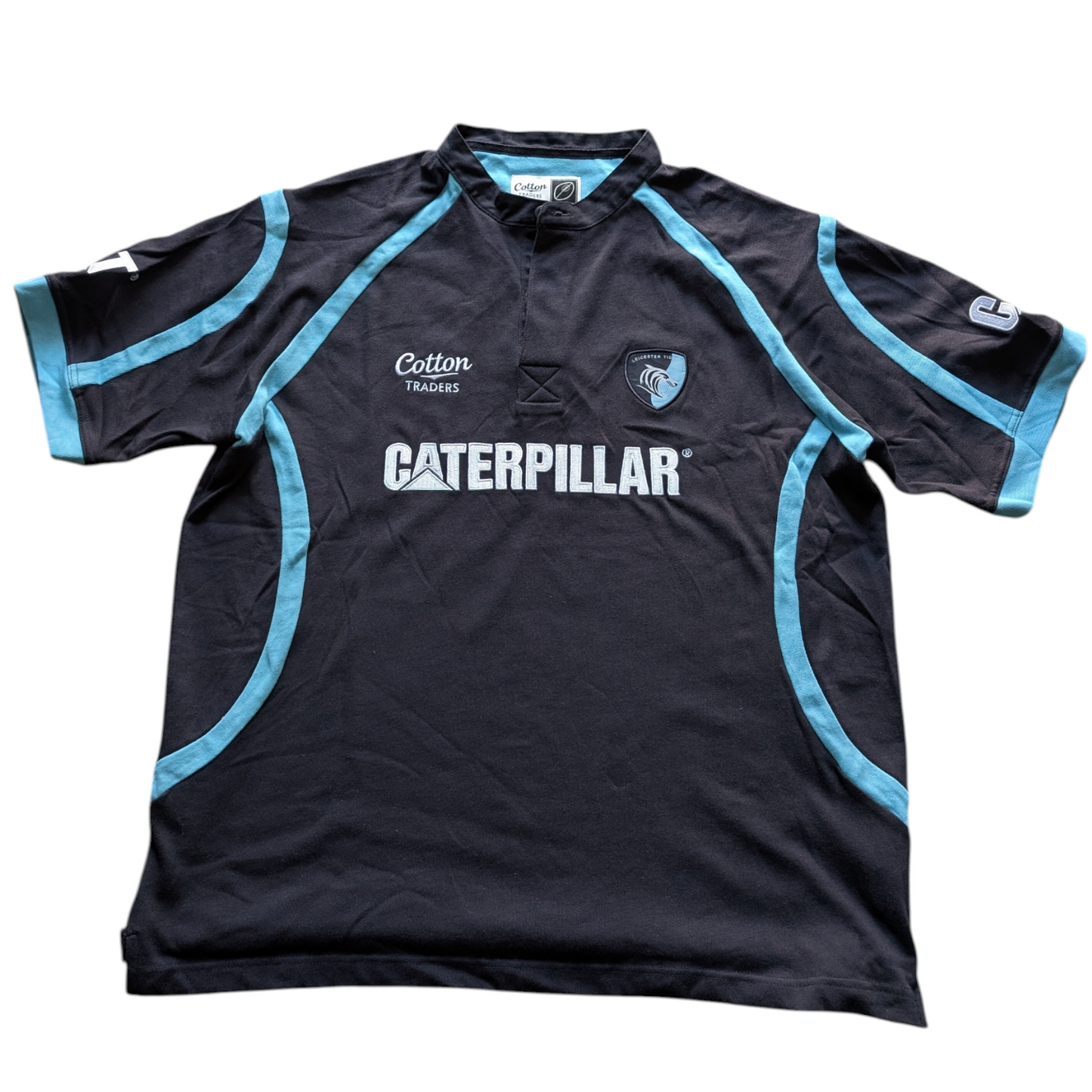 Leicester Tigers Cotton Traders Vintage Training Rugby Jersey - Mens XL