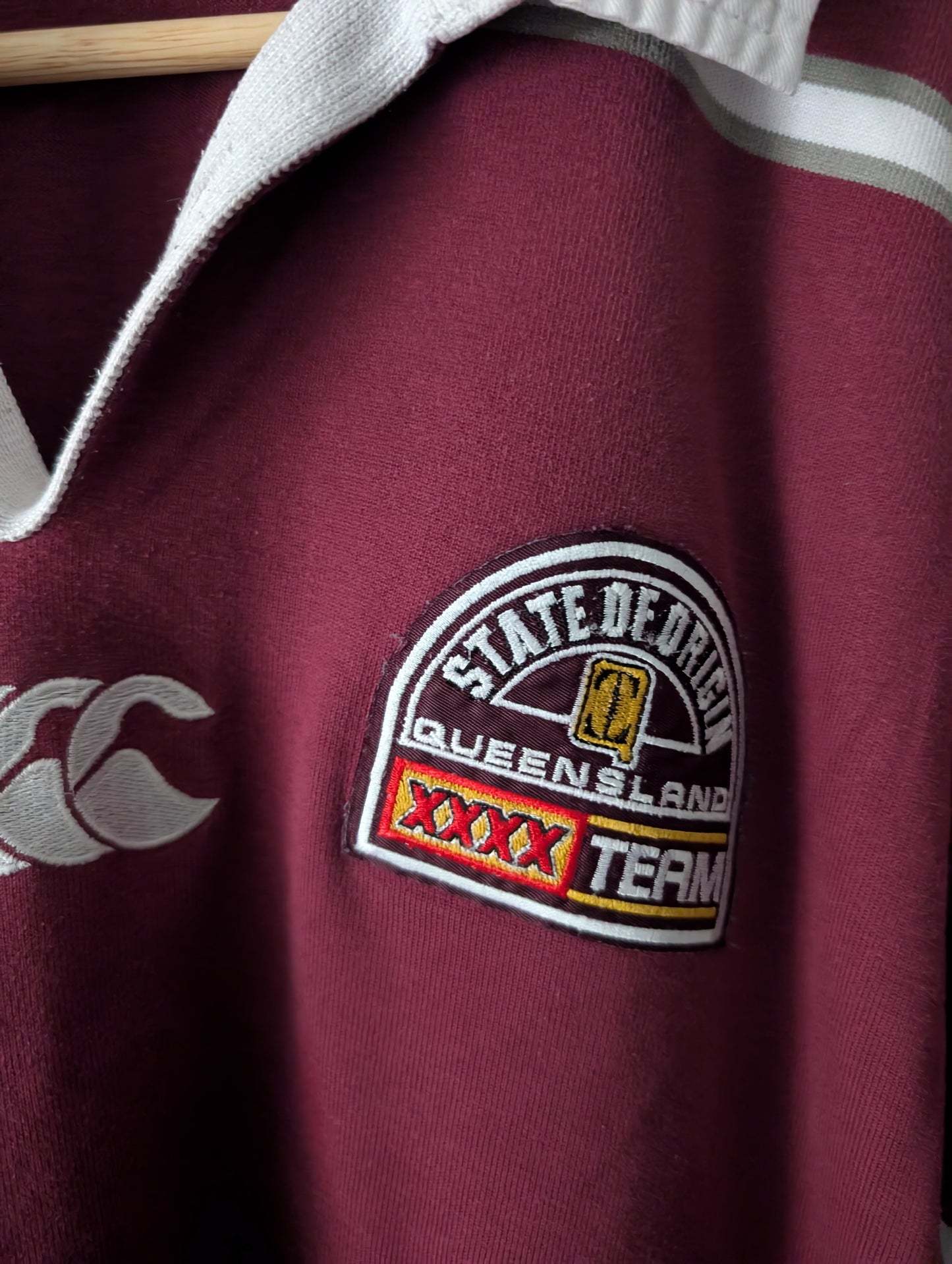 Canterbury Classic Retro State of Origin Queensland mens Rugby Jersey Size Large